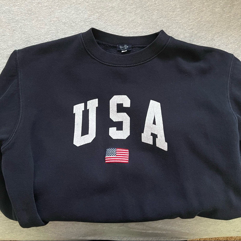 Brandy Melville USA Crewneck Sweatshirt Navy